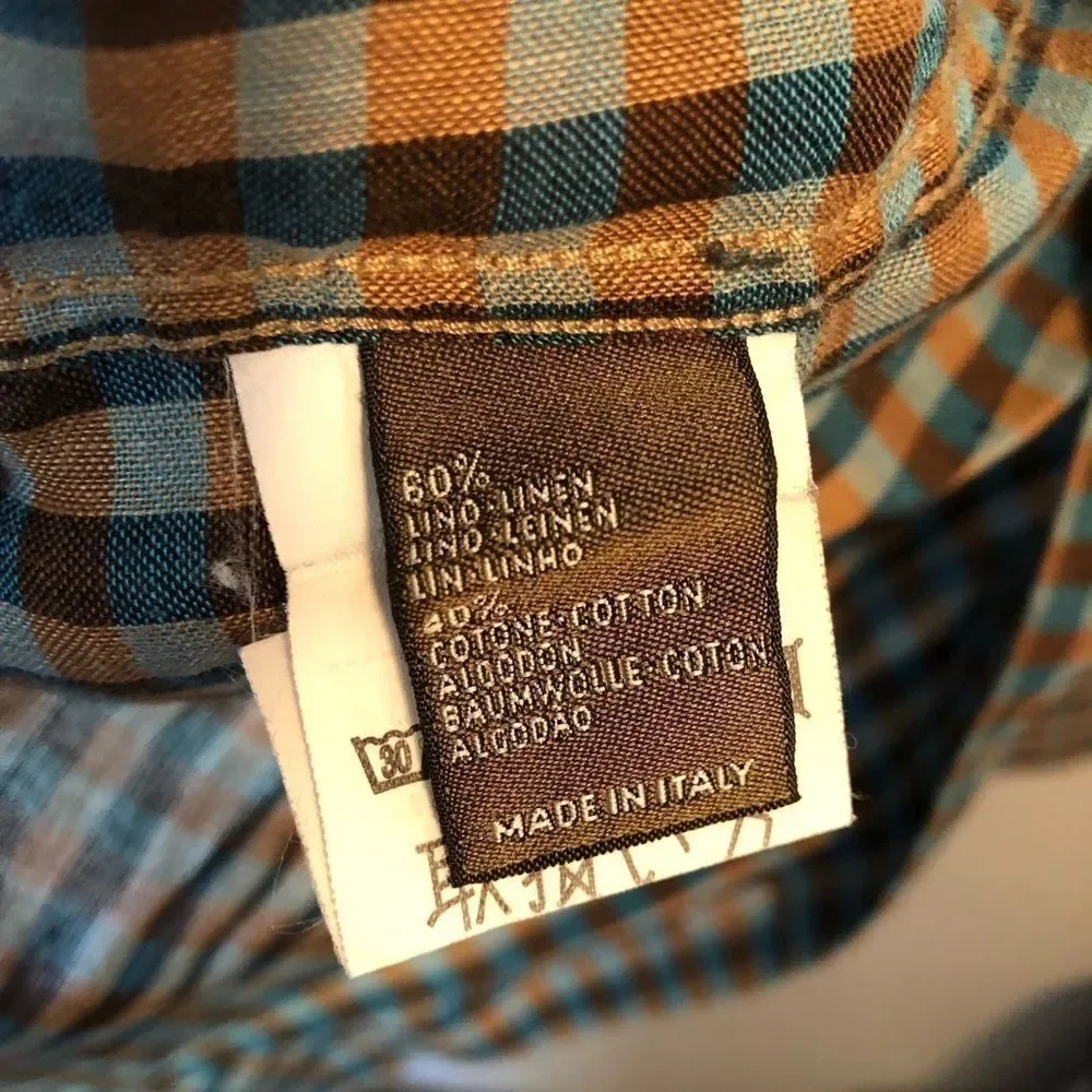 Ermenegildo Zegna linen button down shirt.
